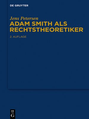 cover image of Adam Smith als Rechtstheoretiker